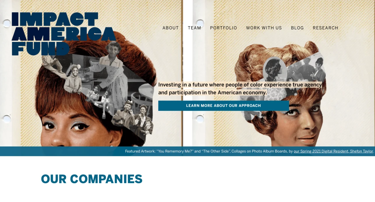 impact America fund home page