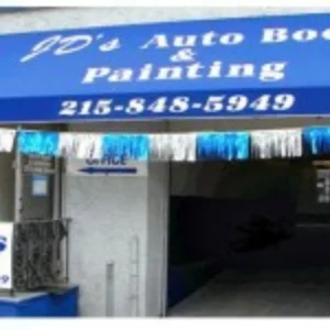 shop sign for Jd's Auto Body & Painting